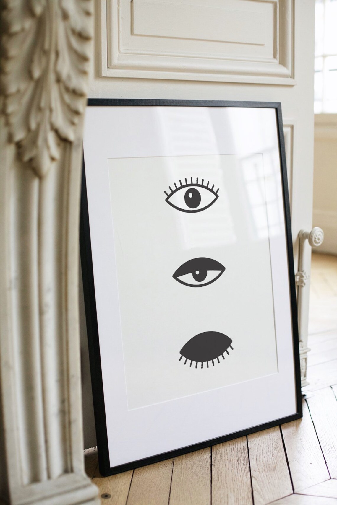 Minimalist Eye Illustration Art Print, Modern Decor - Image 3