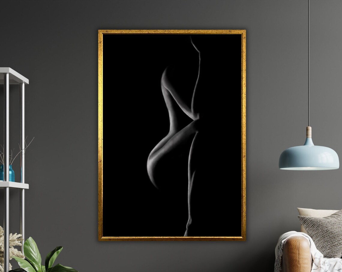 Sensual Woman Portrait Art Print, Modern Decor