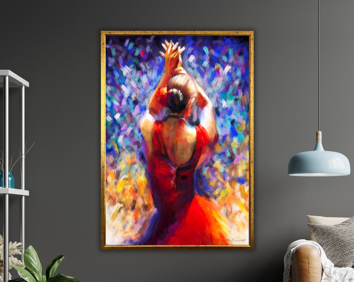 Ballet Ballerina Art Dance Studio Decor Dancing Ballerina Wall Art Pink Tutu Painting Gift For Ballet Enthusiast