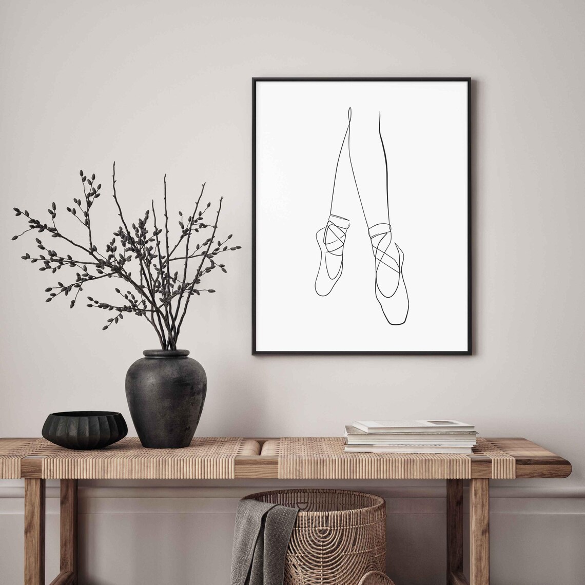 Minimalist Ballerina Line Art, Ballet Dancer Art Print - Image 5