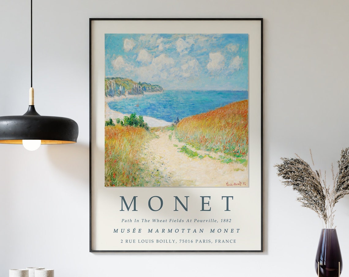 Claude Monet Path in the Wheat Fields Pourville 1882 Art Print - Image 3