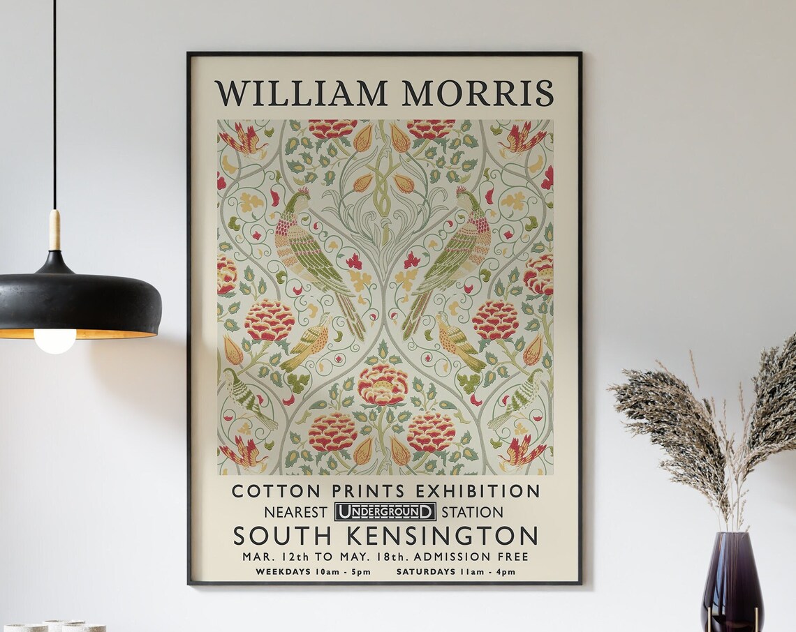 William Morris Floral Exhibition Poster, Vintage Print - Image 3