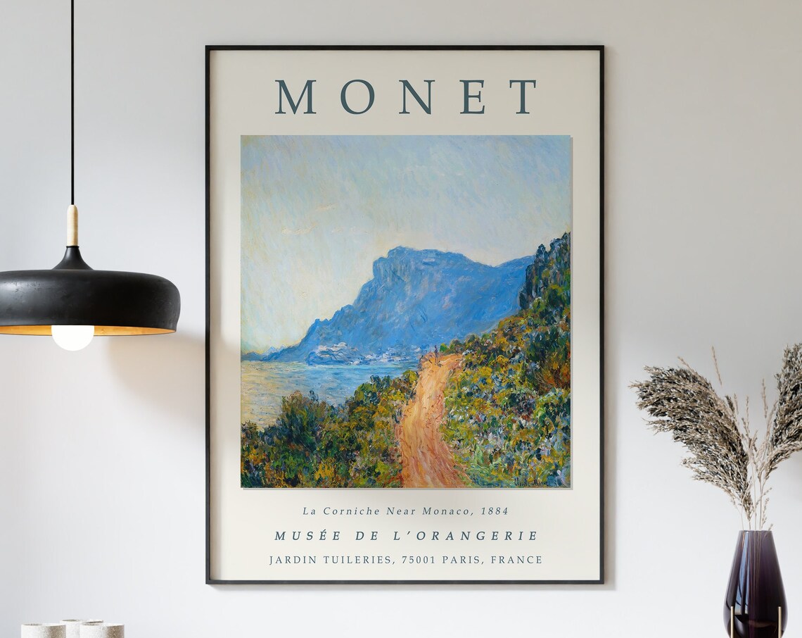 Claude Monet La Corniche Near Monaco 1884 French Riviera Poster - Image 3