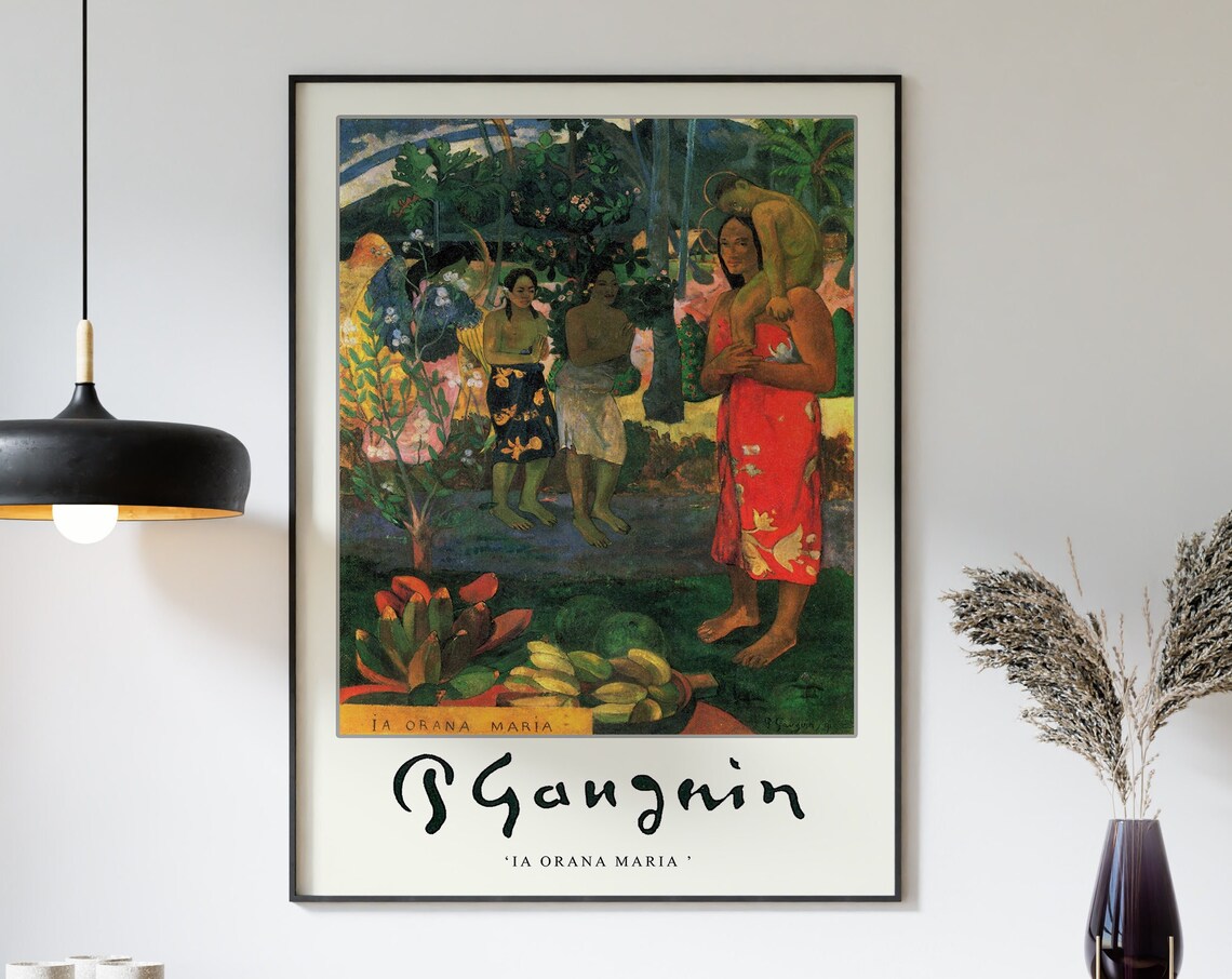 Paul Gauguin Ia Orana Maria Tahitian Women Exhibition Art Poster - Image 3