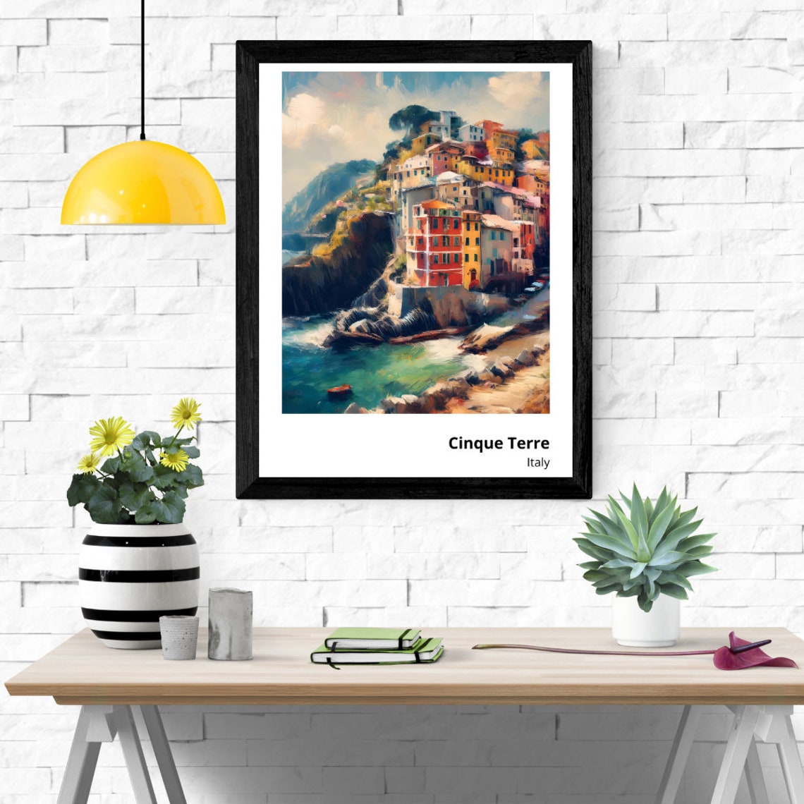 Cinque Terre Italy Colorful Cliffside Coastal Village View Poster - Image 5