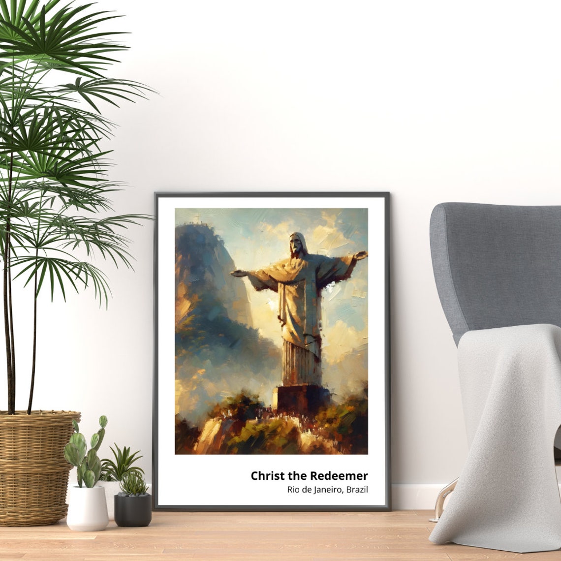 Christ the Redeemer Rio de Janeiro Brazil Statue View Poster - Image 4