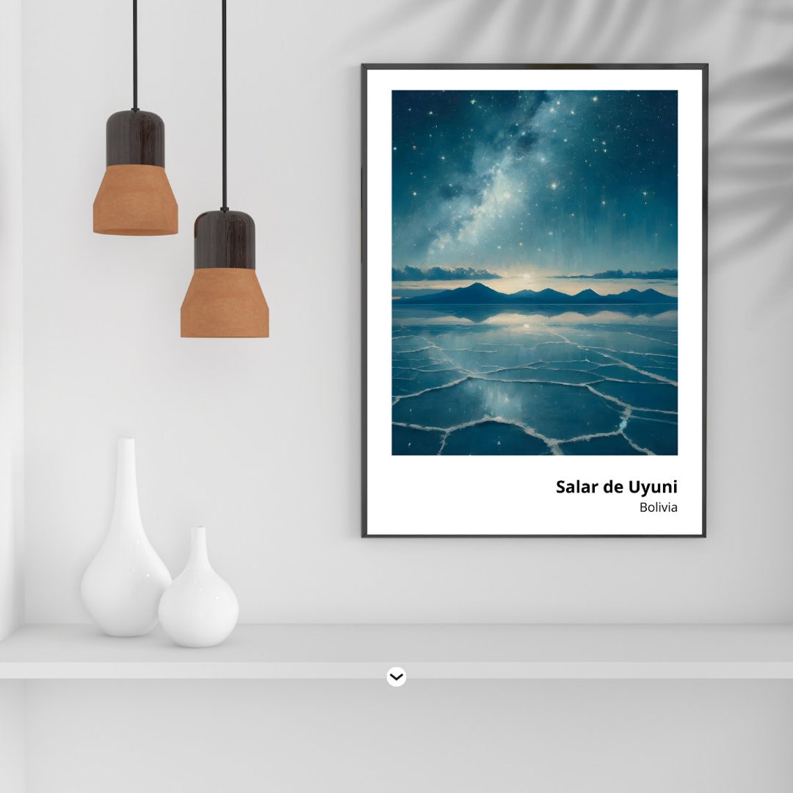 Salar de Uyuni Bolivia Mirror Salt Flats Starry Night Sky Poster - Image 3