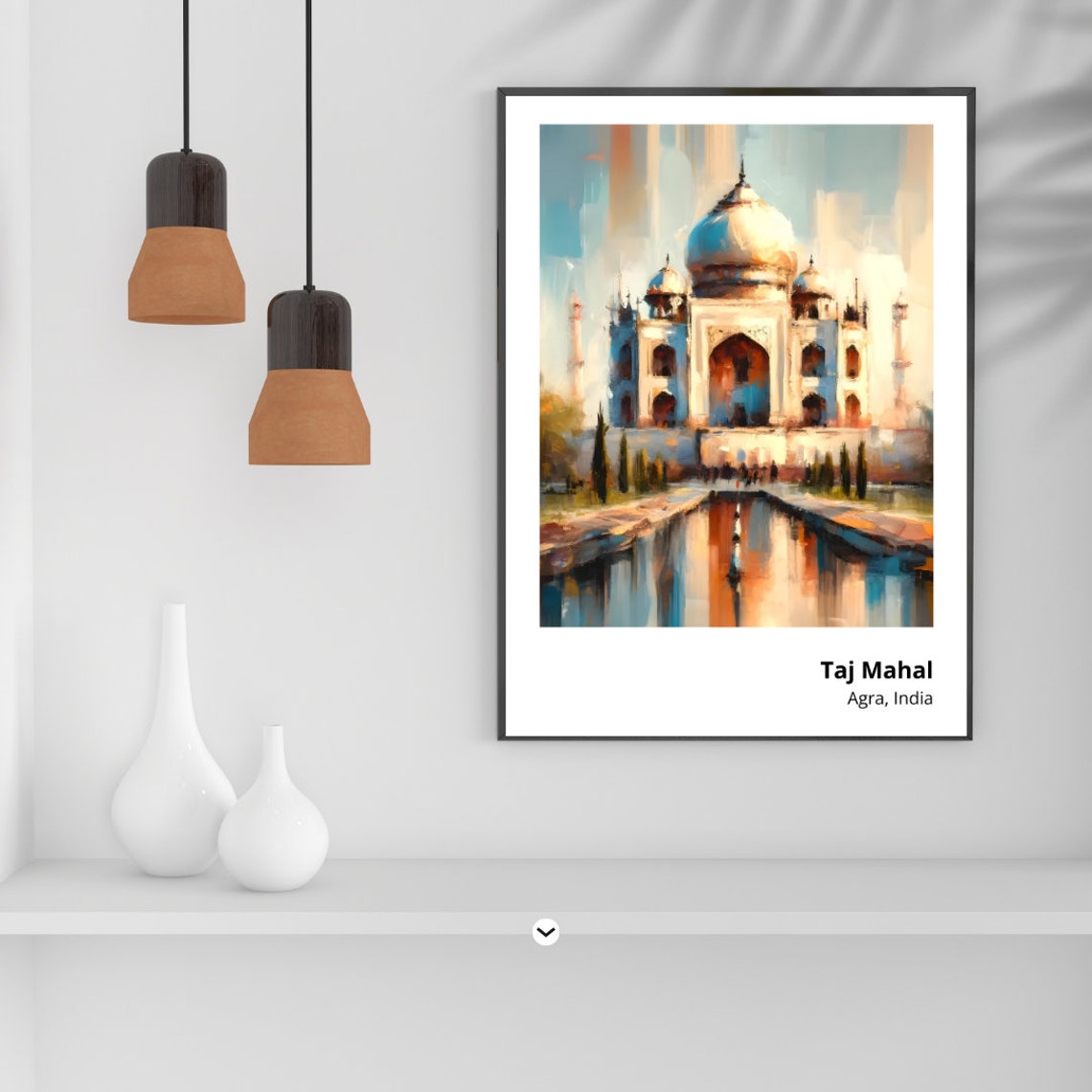 Taj Mahal Agra India Marble Mausoleum Reflection Serene Morning Poster - Image 4
