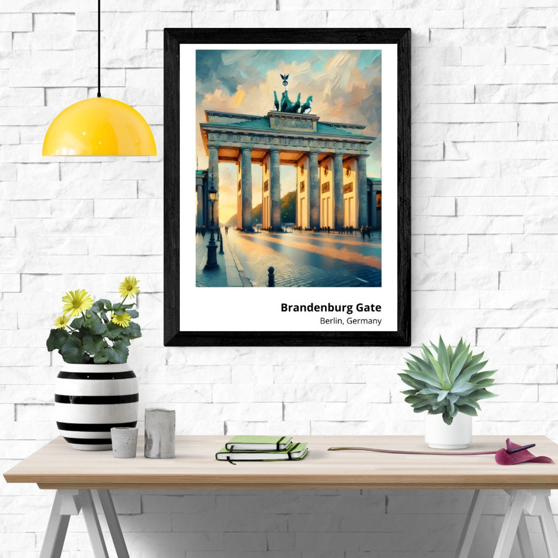 Brandenburg Gate Berlin Germany Golden Hour Evening Historic Poster - Image 3