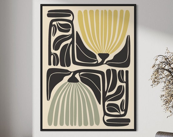Abstract Botanical, Minimalist Travel Poster