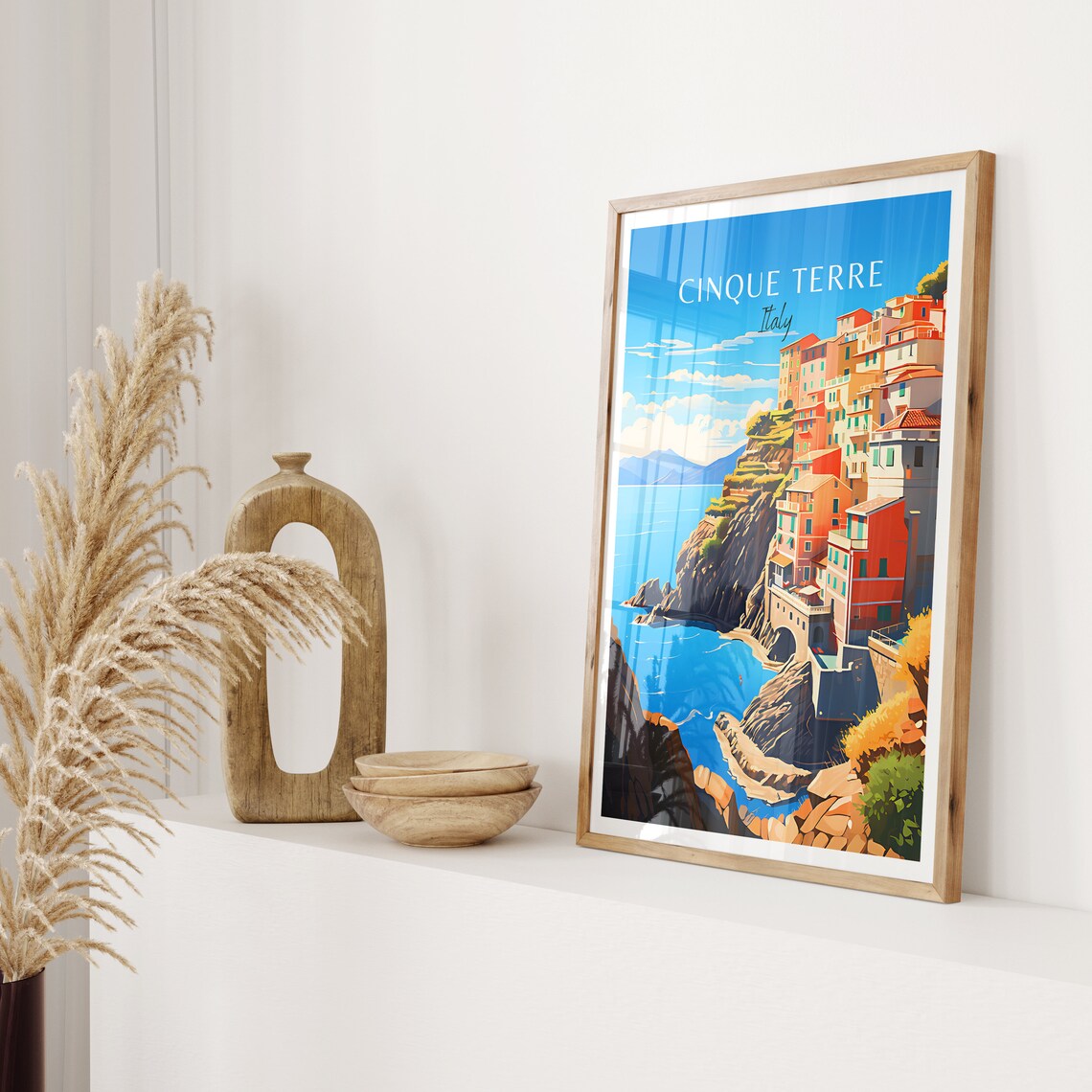 Cinque Terre Travel Poster, Italy Home Decor Print - Image 2