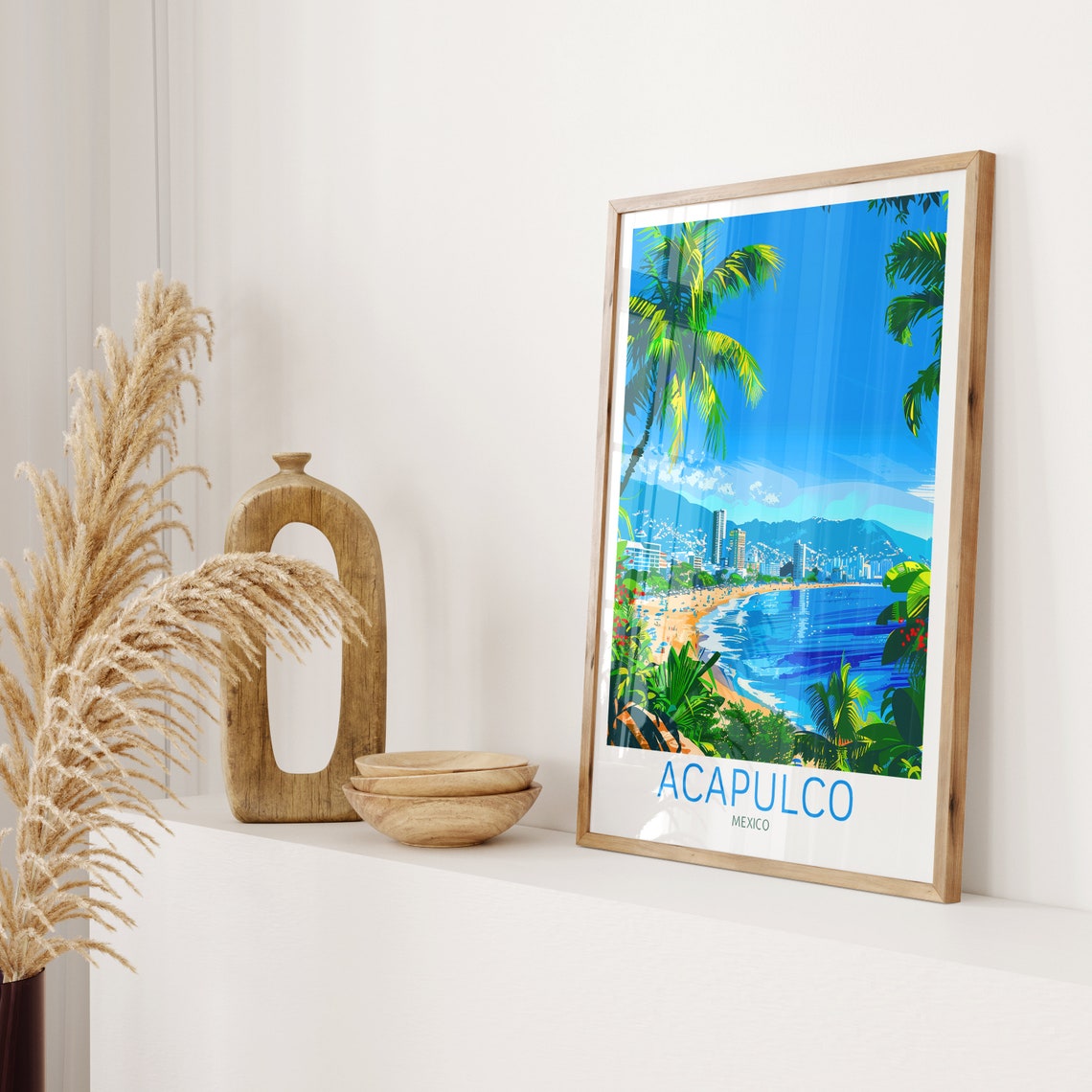 Acapulco Travel Poster Mexico Wall Art The Perfect Gift And A Lasting Travel Memory Art Print - Image 2