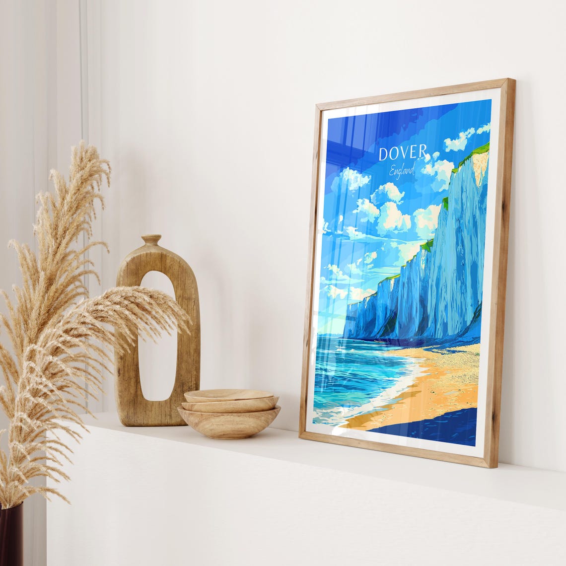 Dover England Famous White Chalk Cliffs Channel Coastline Poster - Image 2