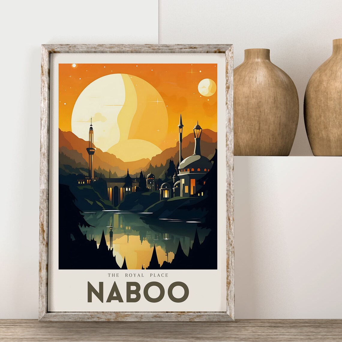 Star Wars Planet Naboo Vintage Travel Poster Print - Image 2