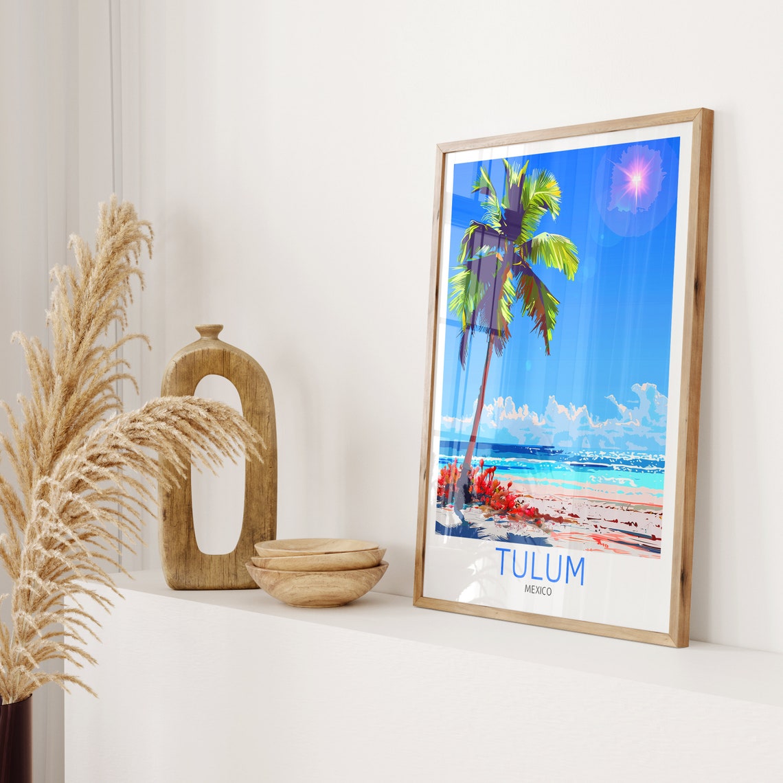 Tulum Travel Poster Mexico Wall Art The Perfect Gift And A Lasting Travel Memory Art Print - Image 2