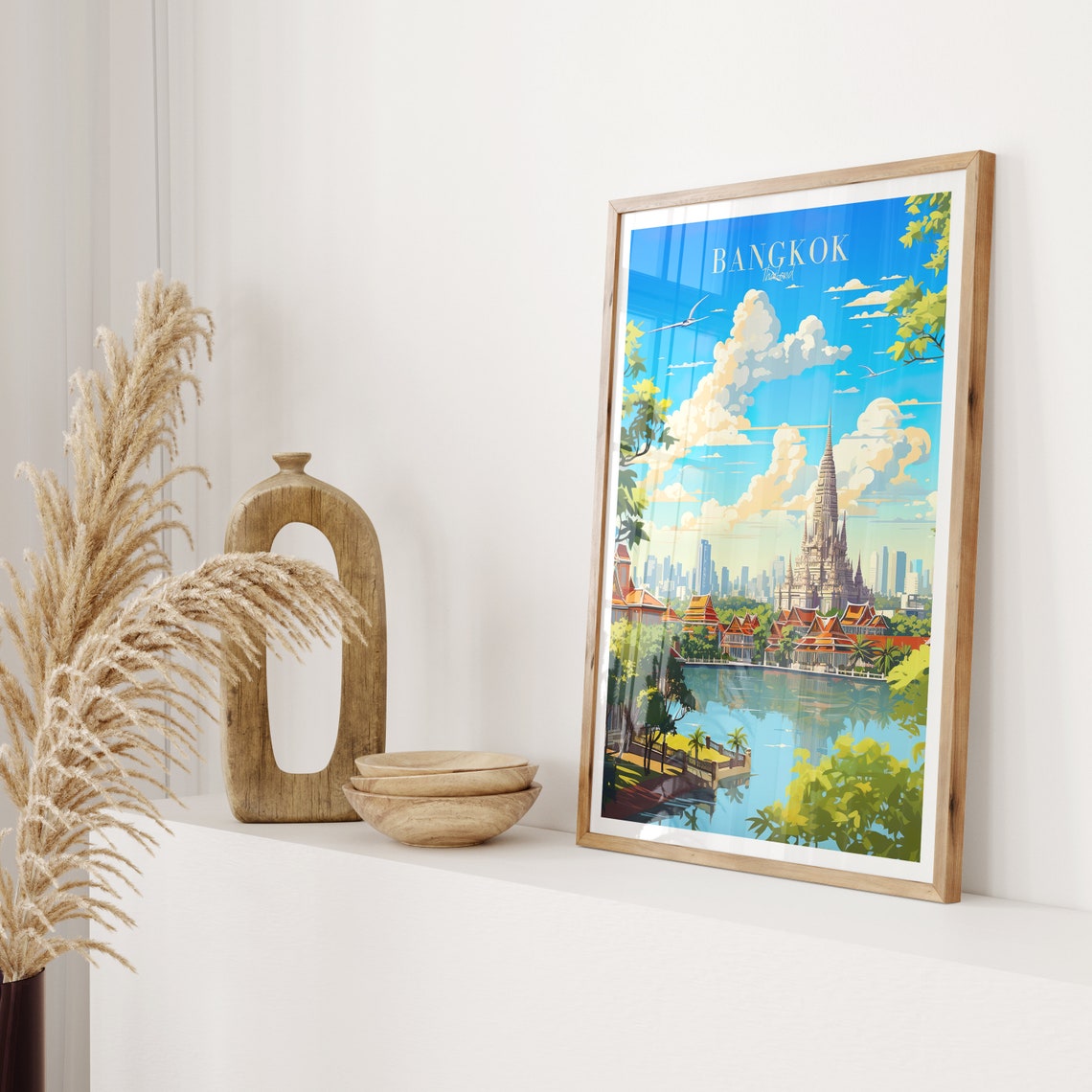 Bangkok Travel Poster Thailand Poster Bangkok Vintage Poster Travel Poster Bangkok Retro Poster Bangkok Travel Gift Thailand - Image 2
