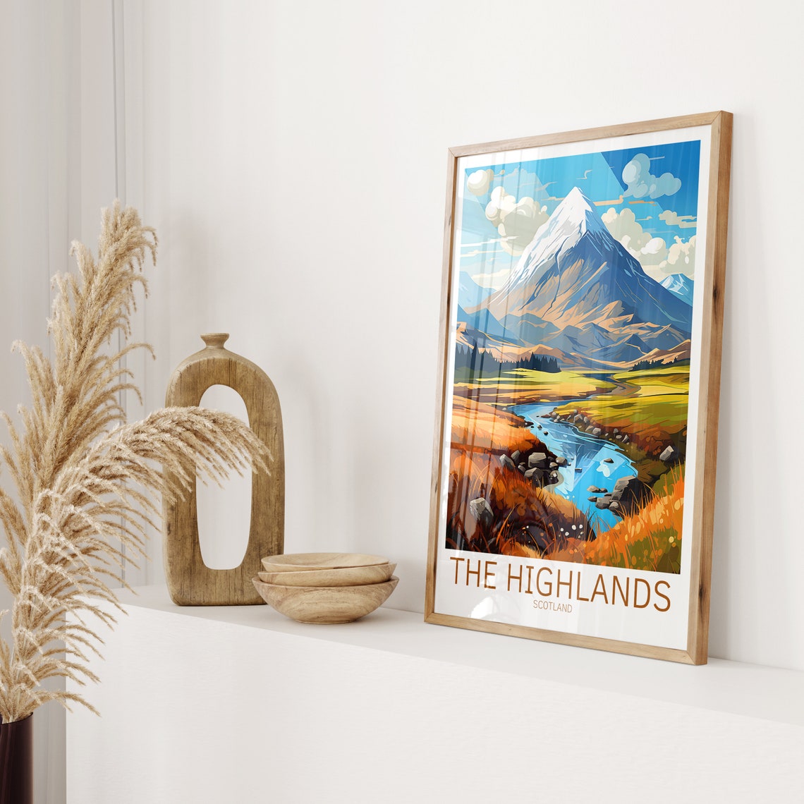 Highlands Travel Poster Scotland Poster Highlands Vintage Poster Travel Poster Highlands Retro Poster Highlands Travel Gift Wall Art - Image 2