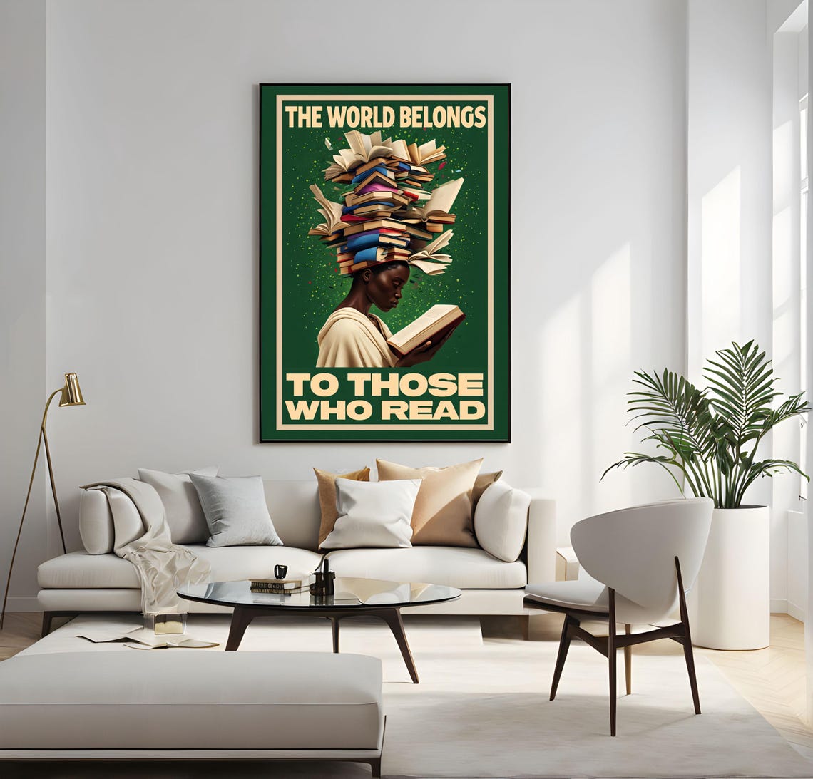 The World Belongs to Those Who Read Book Lover Library Wall Art - Image 3