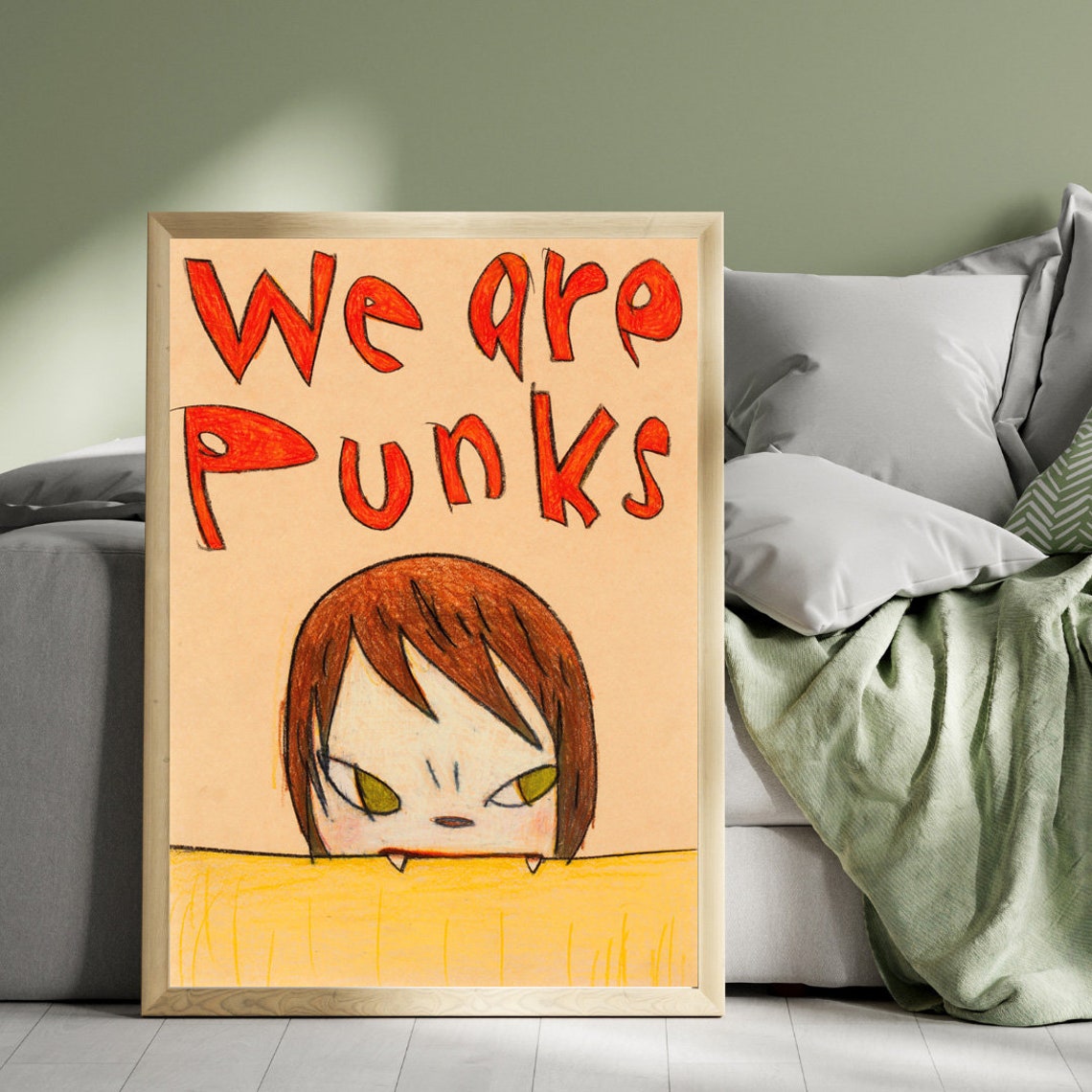 Yoshitomo Nara We Are Punks Rebellious Punk Child Quote Poster - Image 4