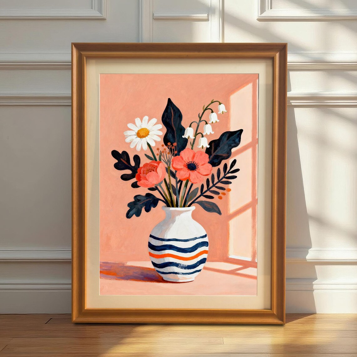 Midcentury Floral Vase Still Life Art Print