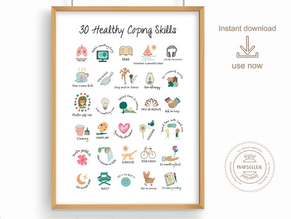 Healthy Coping Skills Psychology Art Print