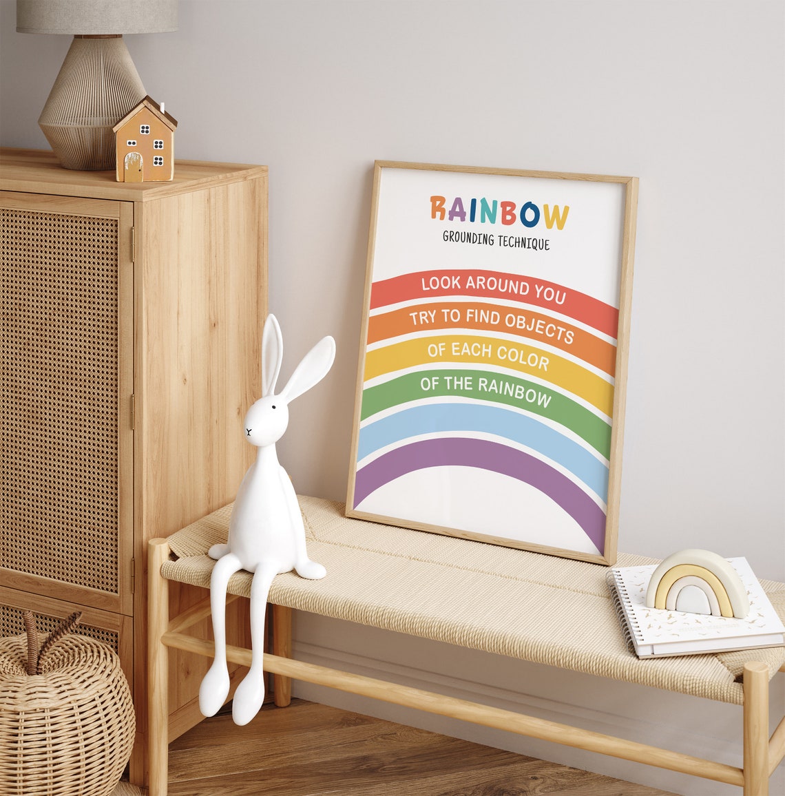 Rainbow Grounding Technique Find Each Color Calm Down Anxiety Poster - Image 3