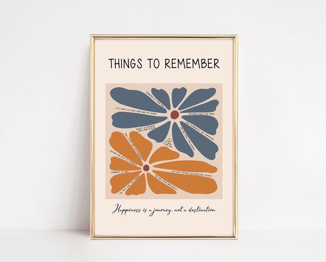 Mental Health Positive Affirmations Art Print - Image 3