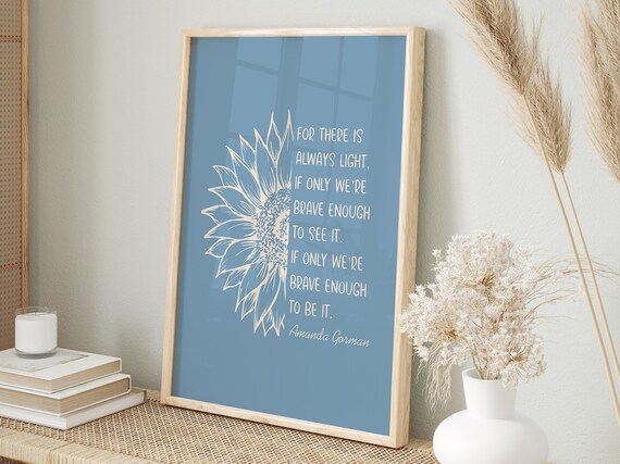 Amanda Gorman Poster For There Is Always Light School Social Work Poetry Poster The Hill We Climb Inspiration