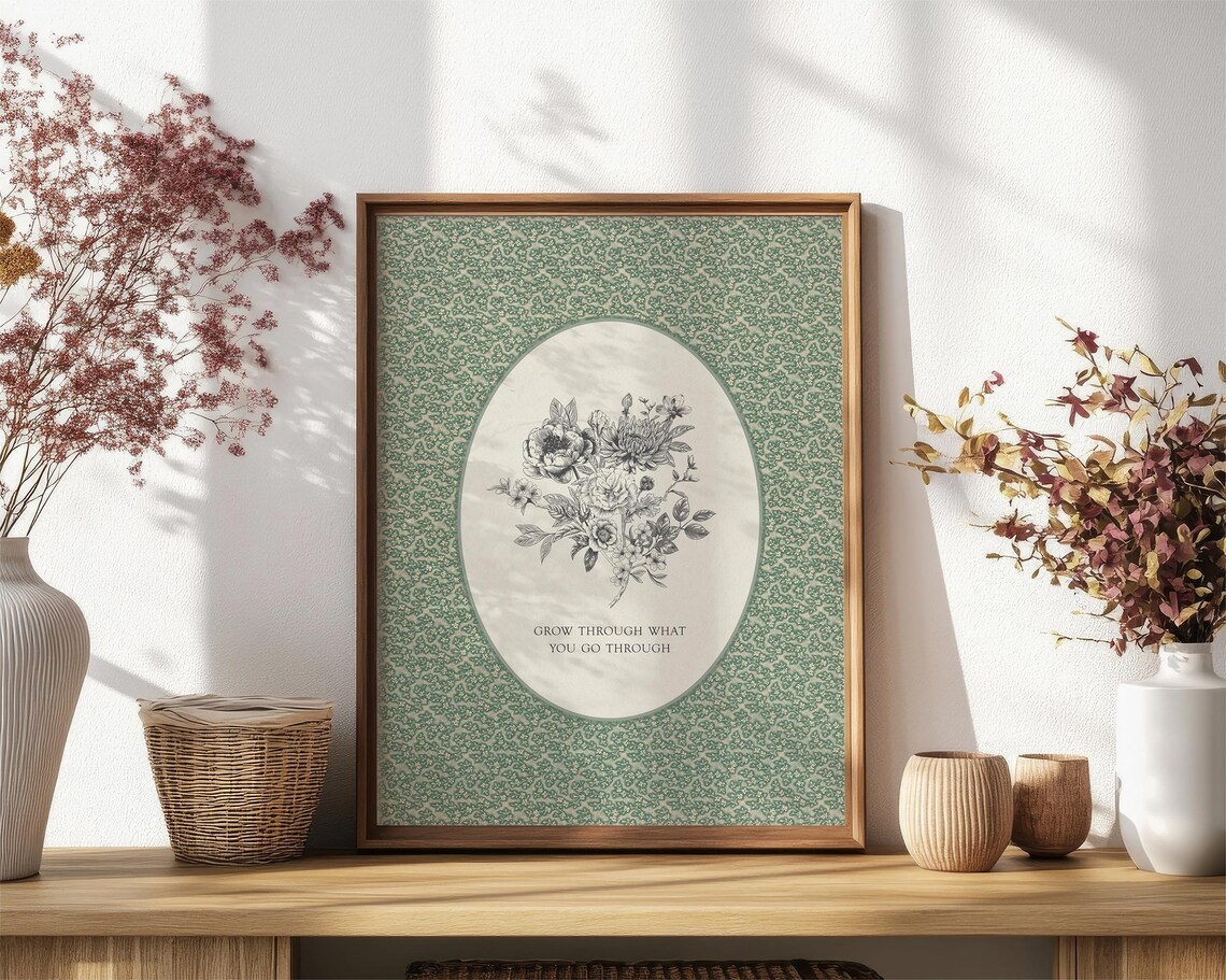Grow Through What You Go Through Vintage Poster - Image 2