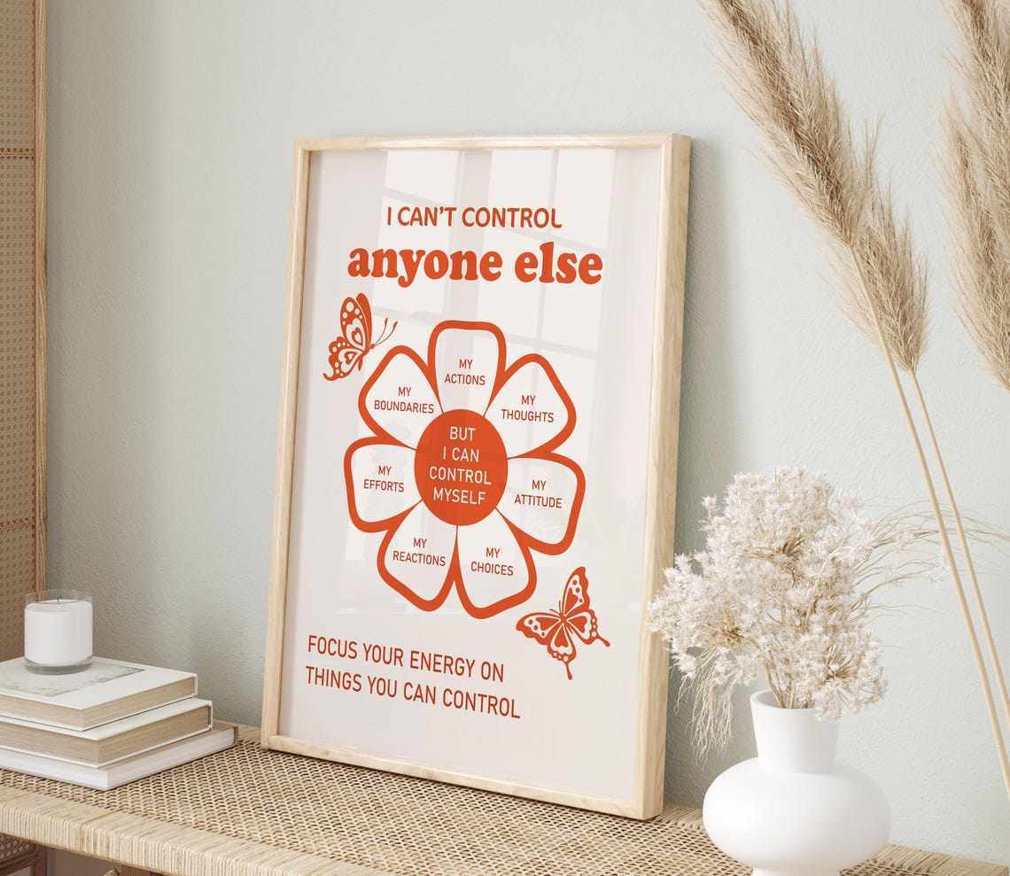 I Can't Control Anyone Else Focus On What You Can Quote Poster - Image 2