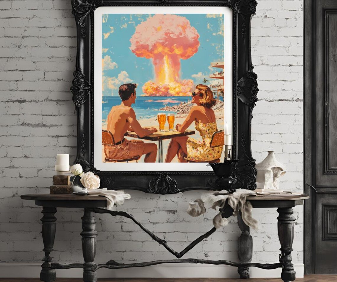 Retro Surreal Art Print, Indie Room Decor Poster - Image 4