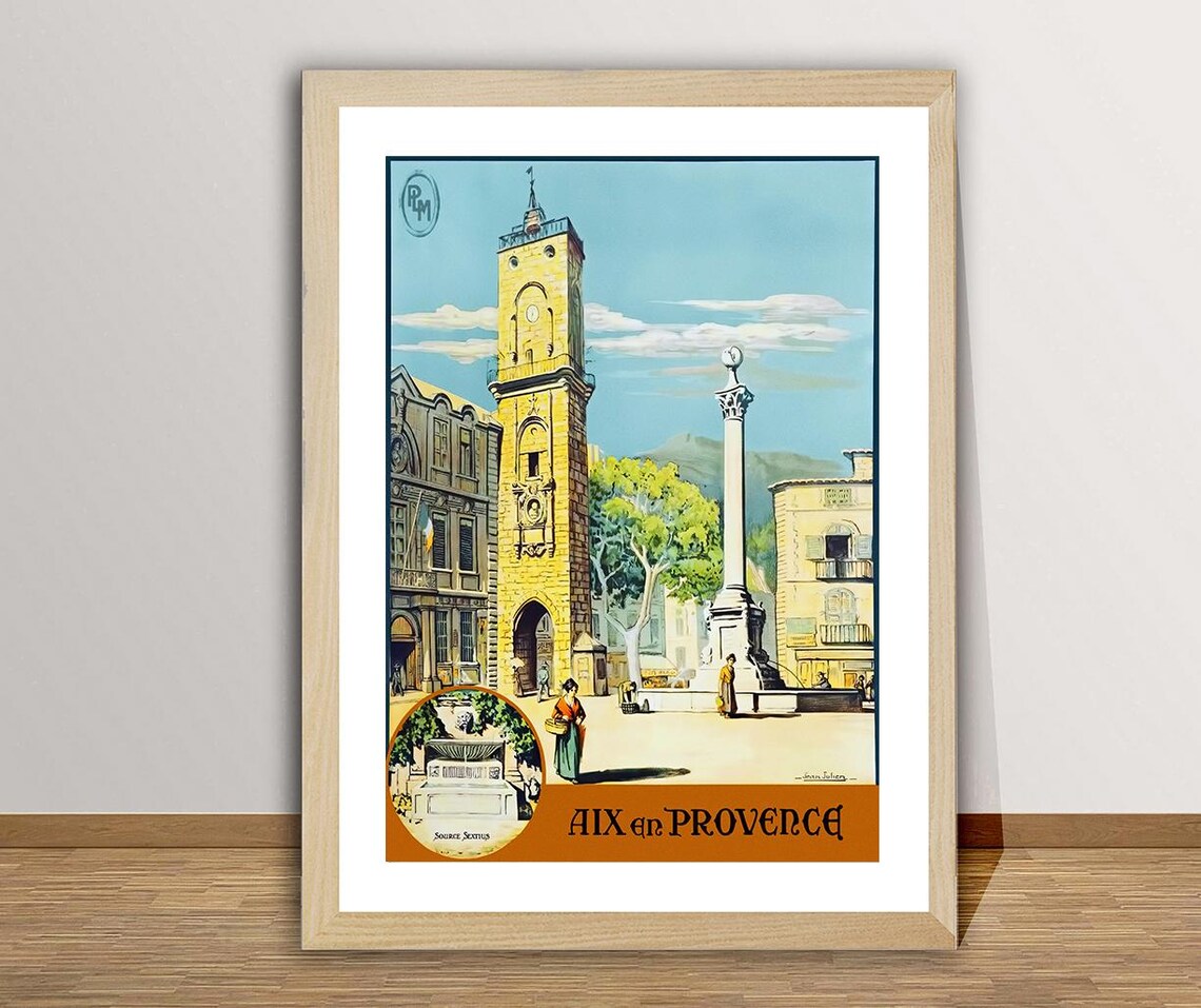 Aix En Provence Vintage Travel Poster Art Print