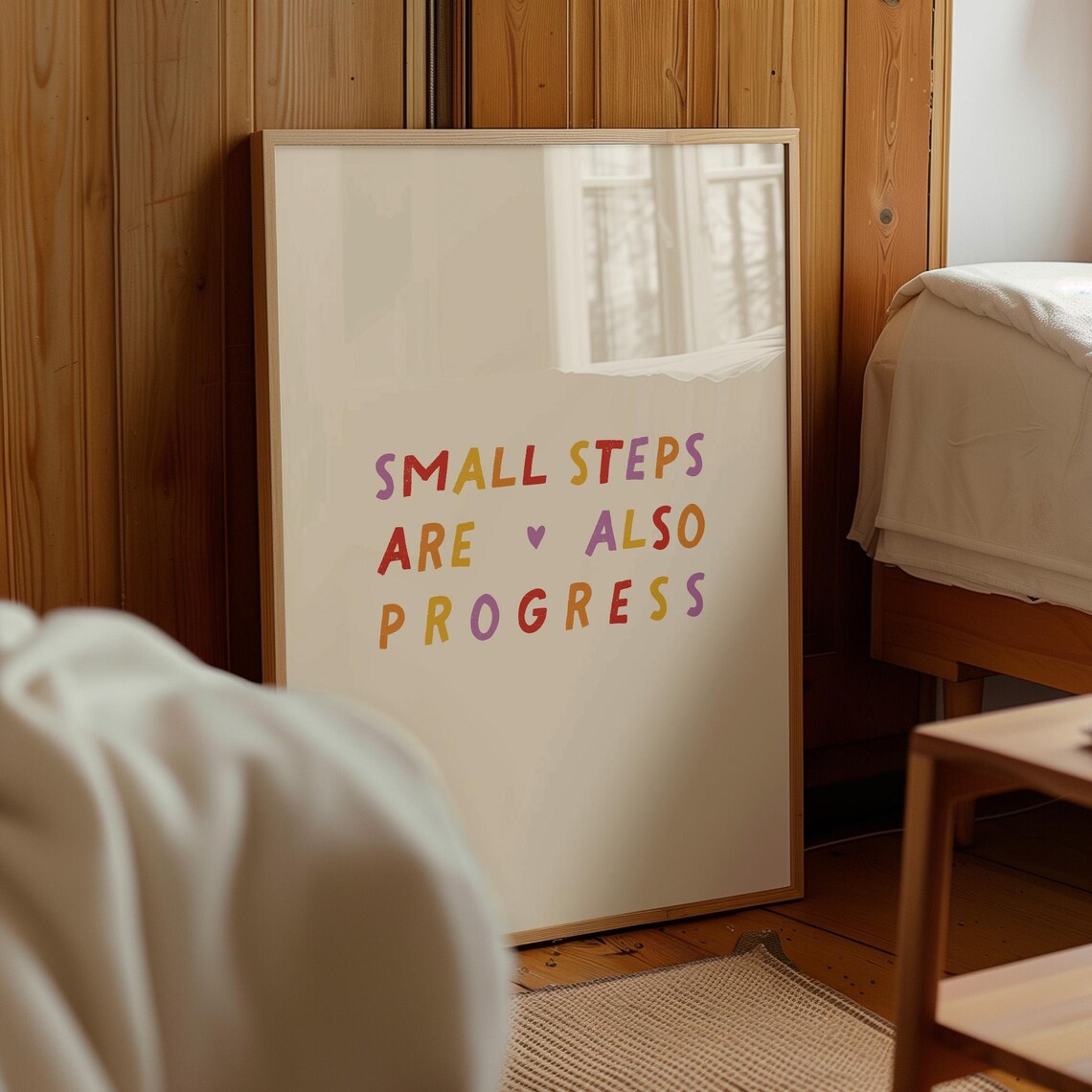 Small Steps Are Also Progress Quote Poster - Image 2