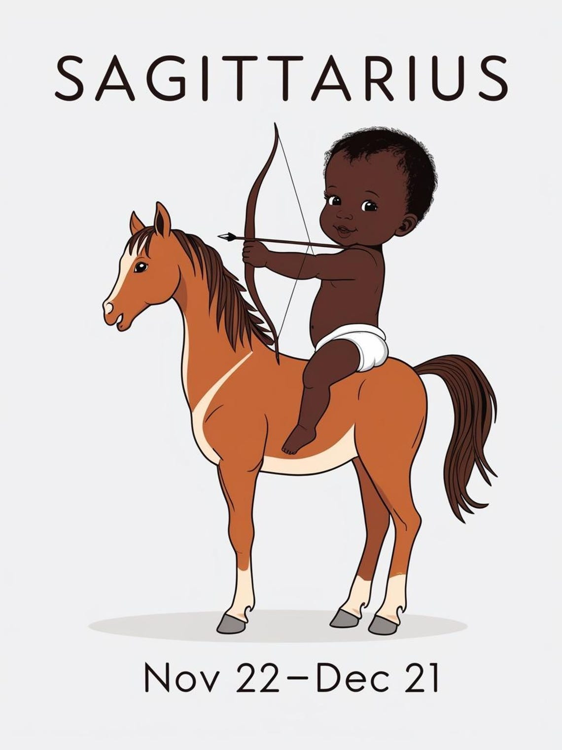 Sagittarius Zodiac Nursery Print Boy Archer On Horse Star Sign Decor - Image 3