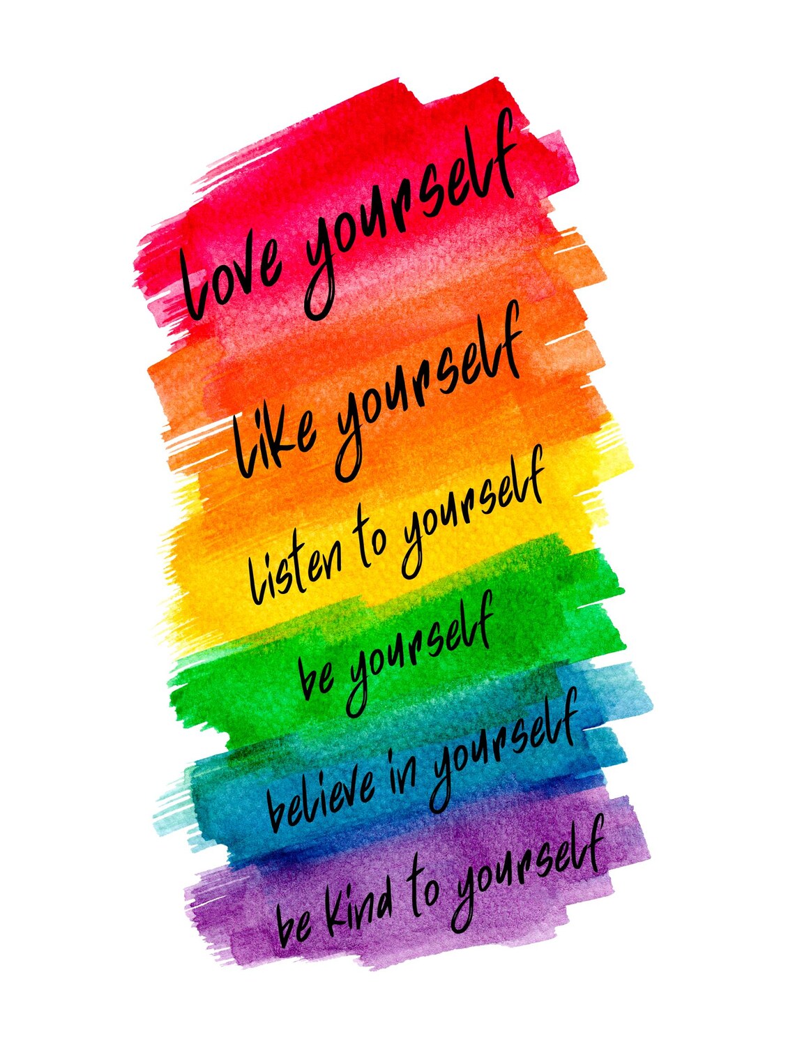 Yourself Positive Affirmations Self Care Art Print - Image 3