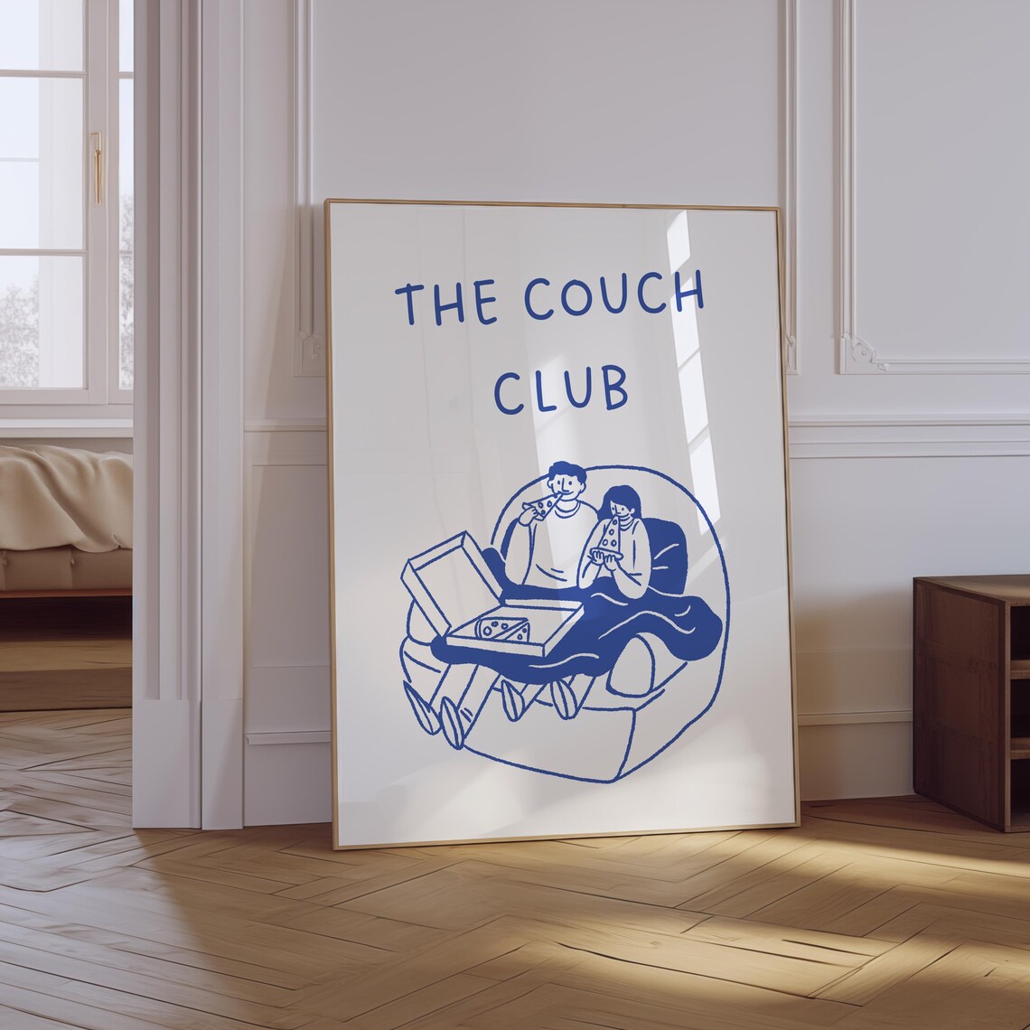 The Couch Club Cute Quote Art, Trendy Retro Print