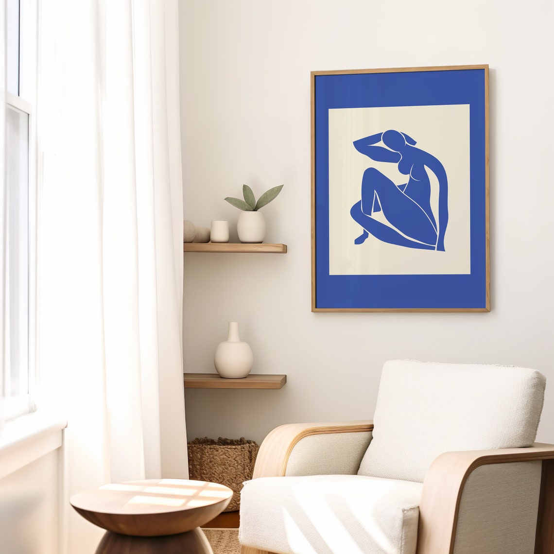 Henri Matisse Nu Blue Reclining Nude Cut Out Abstract Art Poster - Image 2