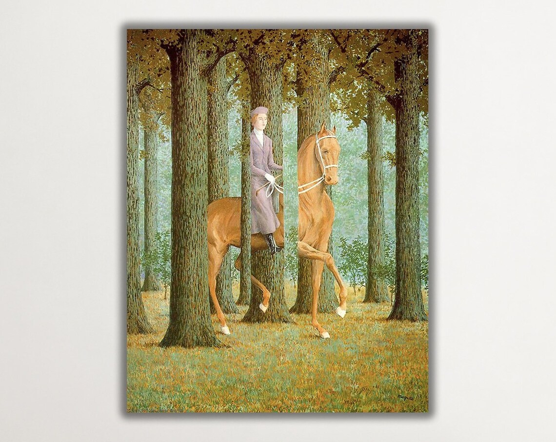 Rene Magritte The Blank Signature Woman Horse Surrealist Print