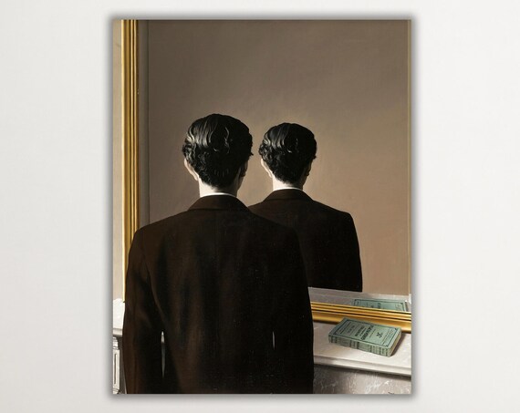 Rene Magritte Not To Be Reproduced Mirror Surrealist Art Poster