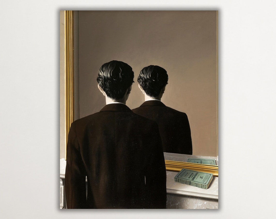 Rene Magritte Not To Be Reproduced Mirror Surrealist Art Poster