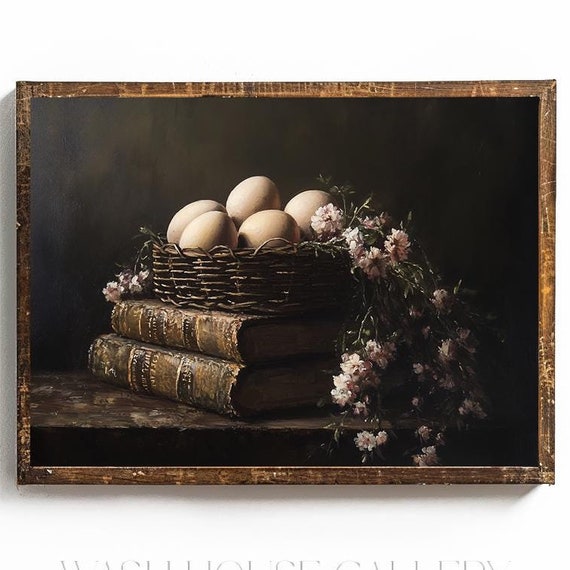 Moody Farmhouse Kitchen Art For Easter Decor