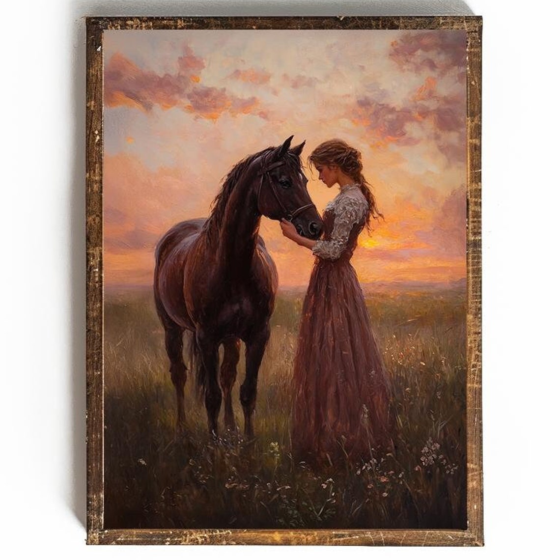 Horse Girl Wall Art Equestrian Wall Art Western Decor Gift For Cowgirl Gift For Horse Girl Who Loves Horse Gift Horse Cowgirl Wall Art Horse