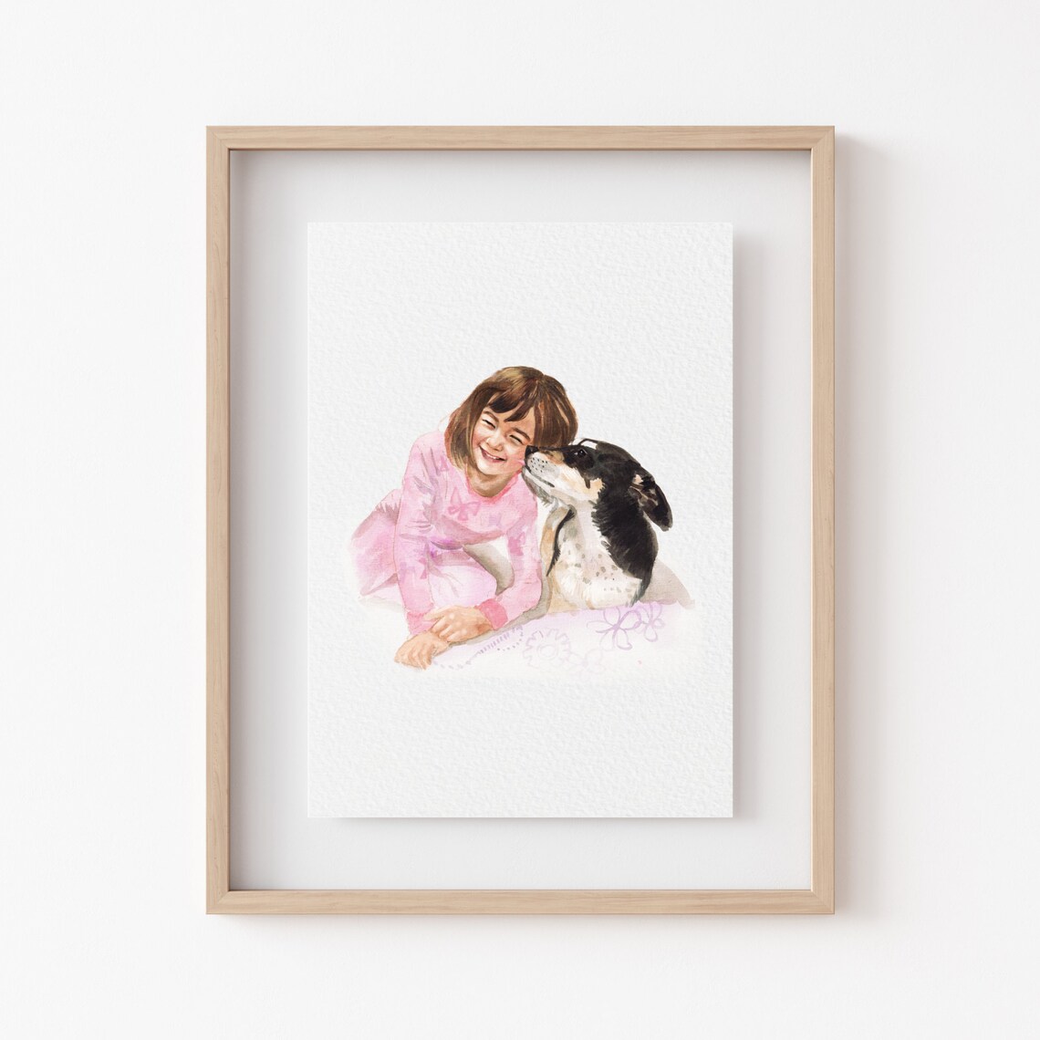 Custom Watercolor Family Portrait Art Print - Image 3