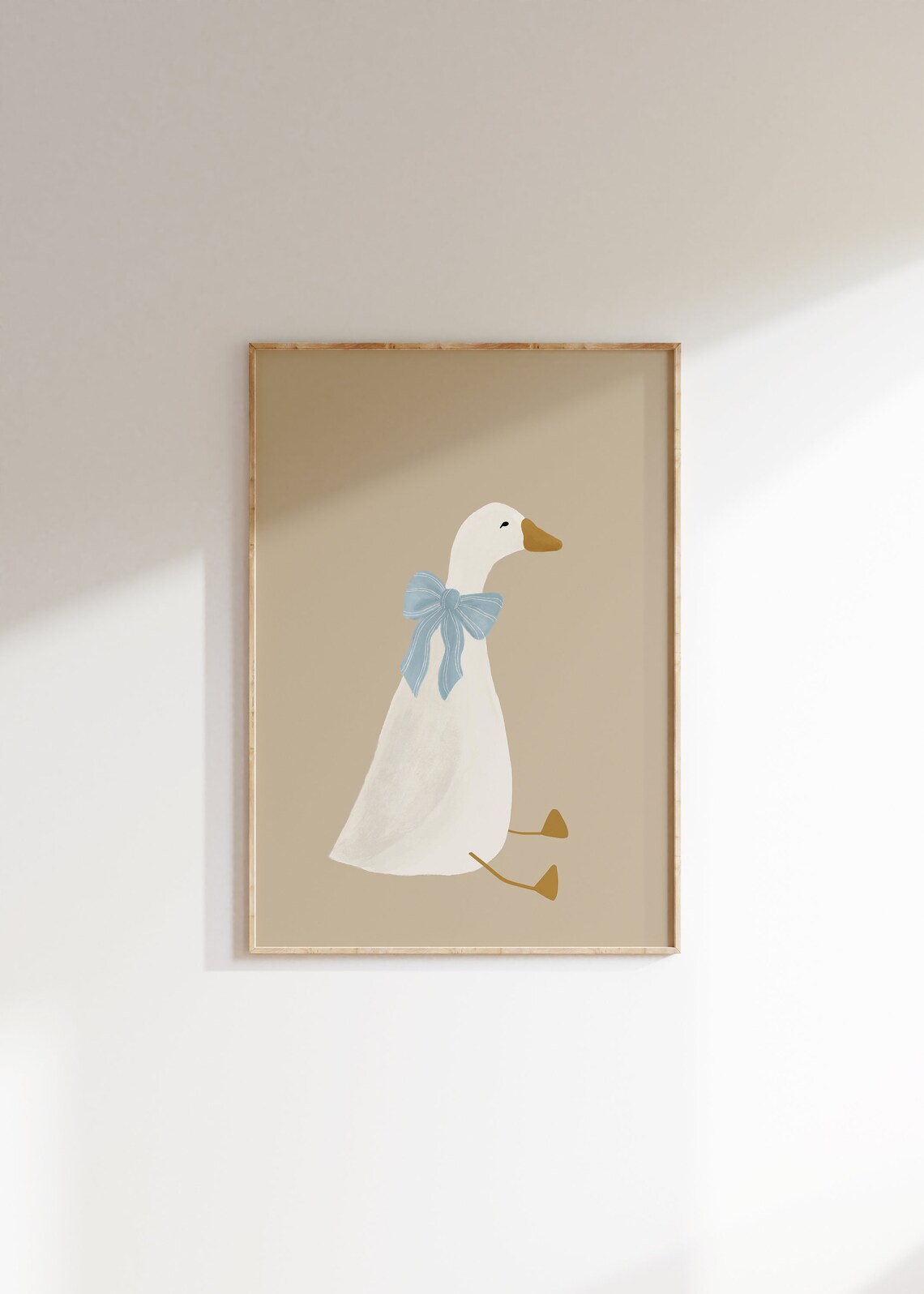 Silly Goose Blue Coquette Room Decor Poster