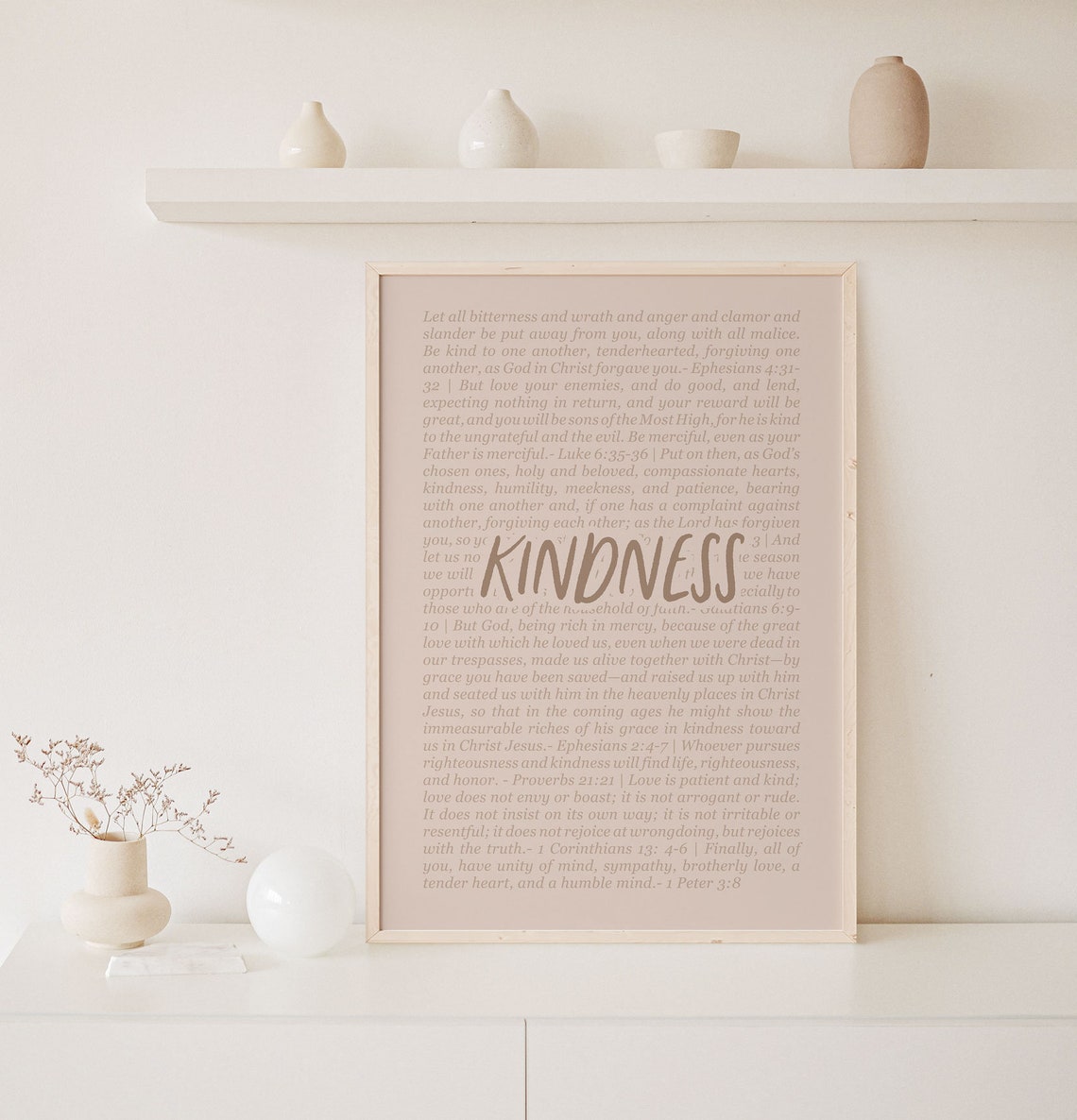 Kindness Fruit Of The Spirit Bible Verse Poster Nursery Decor Faith - Image 5