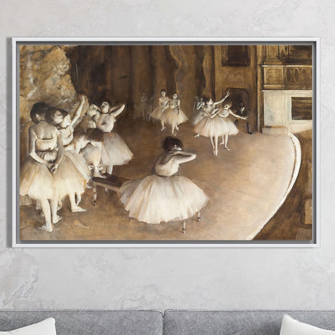 Edgar Degas Ballet Rehearsal Ballerinas Impressionist Stage Art Poster