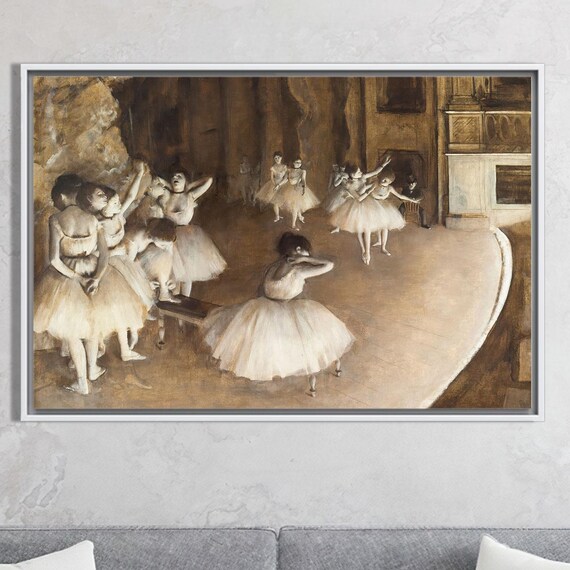 Edgar Degas Ballet Rehearsal Ballerinas Impressionist Stage Art Poster