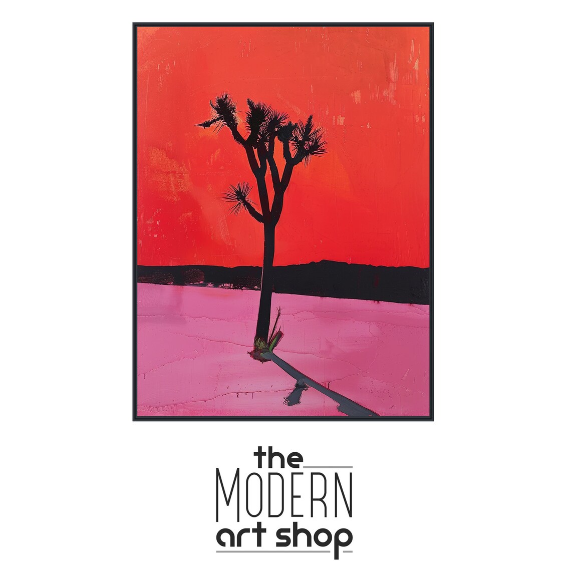 Joshua Tree Art Print, Southwestern Mid-Century Modern - Image 4