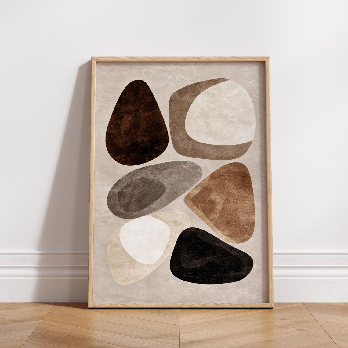 Mid Century Modern Abstract Geometric Shapes Art Print