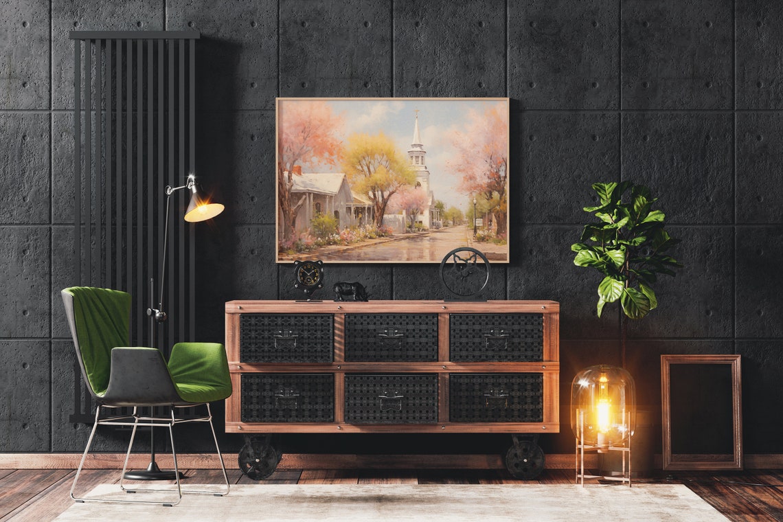 Old Western Town Scenic Art Print - Image 3